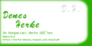 denes herke business card